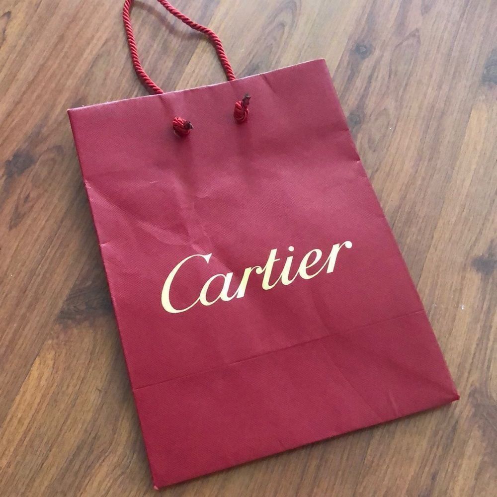 Cartier red And gold paper shopping bag